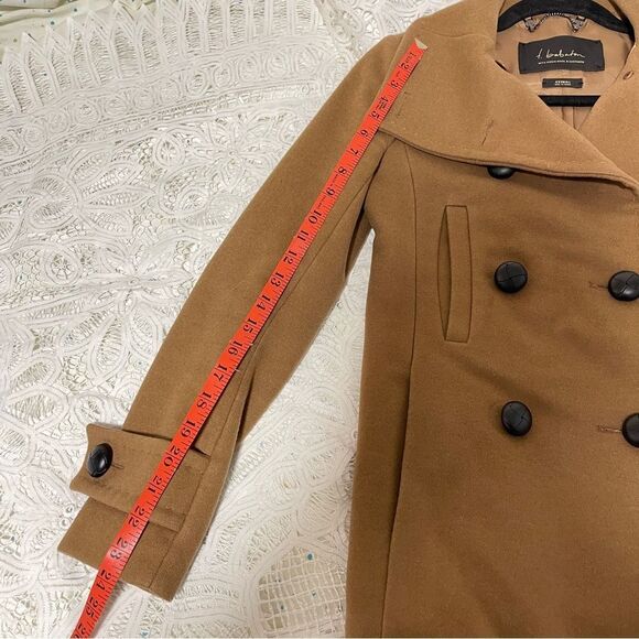 Aritzia Camel Double-Breasted Leather Jacket - Picture 14 of 14